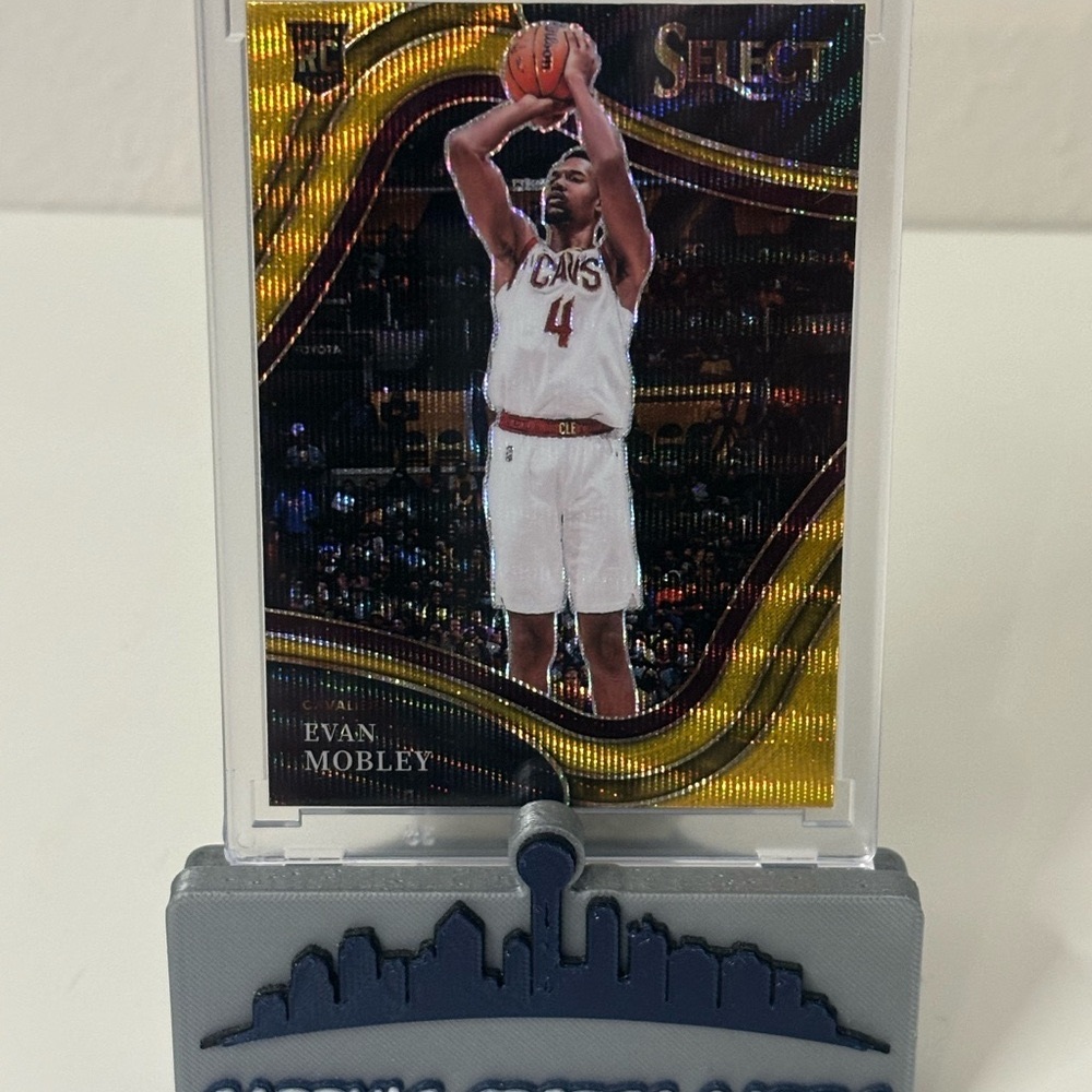 Gold and Black Basketball Trading Card Display